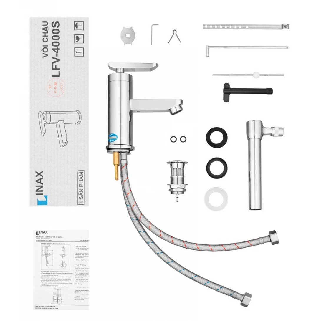 Vòi Lavabo Inax LFV-4000S Nóng Lạnh - Ảnh 3