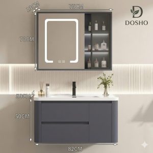 Bộ tủ chậu nhựa PVC cao cấp Dosho T08X-80