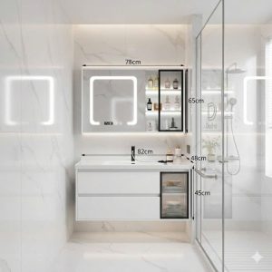 Bộ tủ chậu nhựa PVC cao cấp Dosho T18T - 80