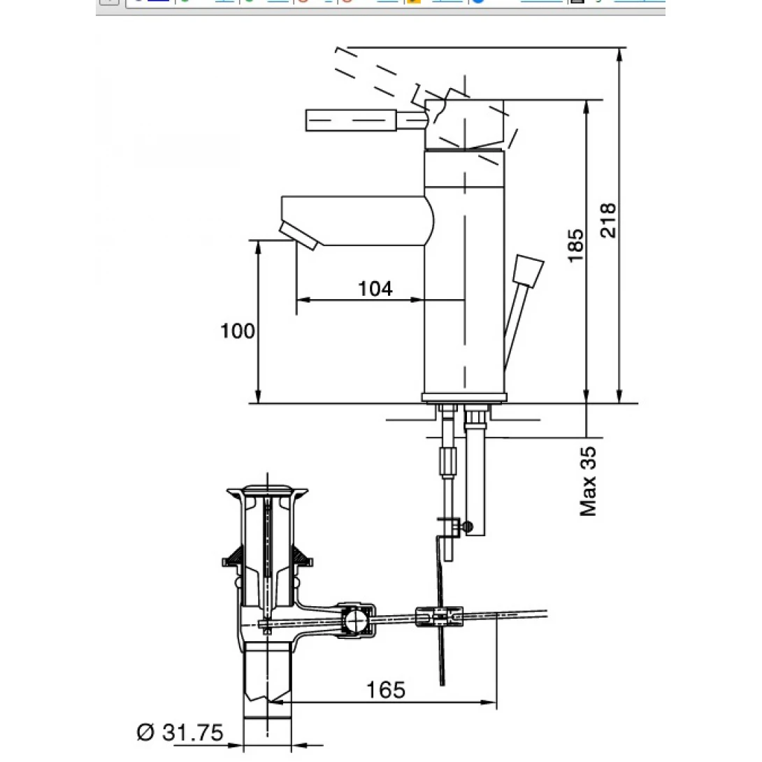 Vòi Rửa Lavabo Inax LFV-8000S Nóng Lạnh - Ảnh 2