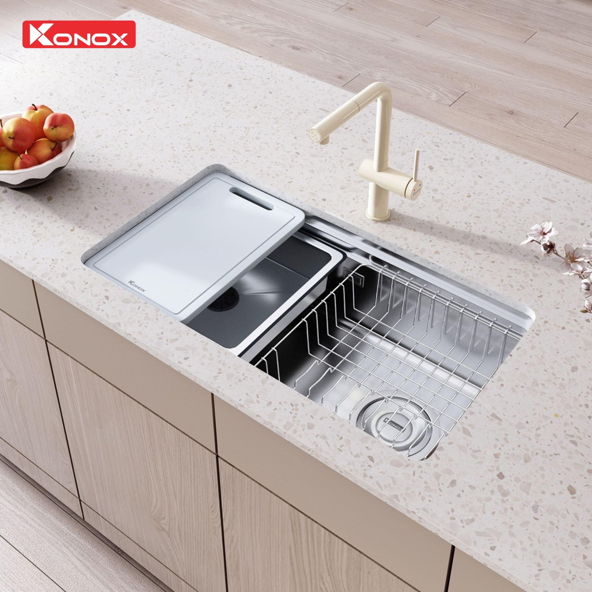 Chậu rửa bát phong cách Nhật bề mặt mịn Tari 780SM - Ảnh 7