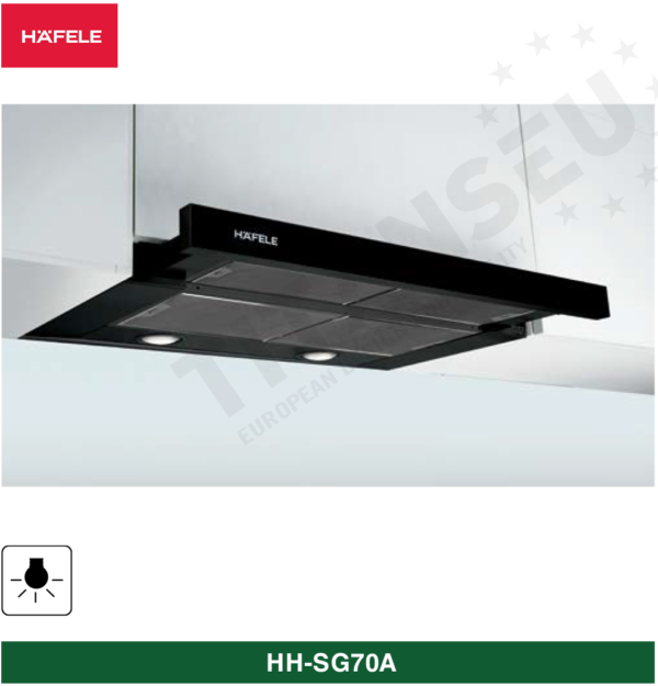 Máy Hút Mùi Âm Tủ Mặt Kính Đen HH-SG70A 533.89.021 HAFELE