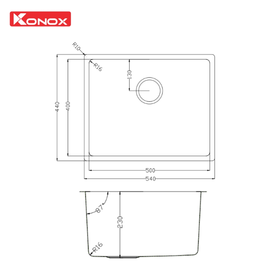 Chậu rửa bát phong cách Nhật bề mặt mịn Tari 500SM - Ảnh 5