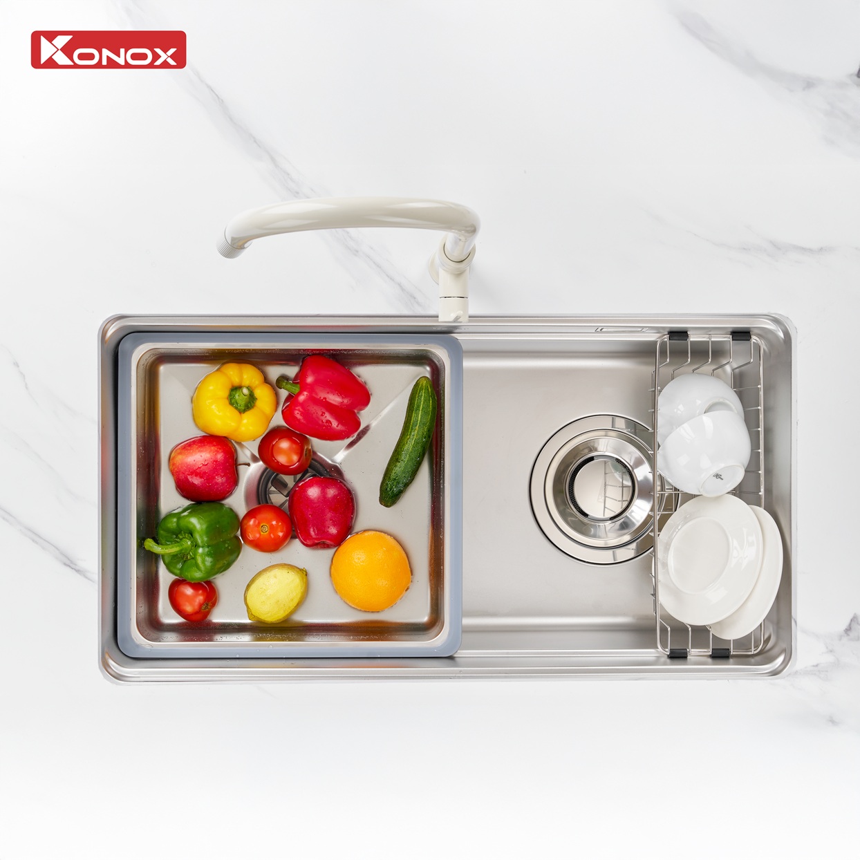 Chậu rửa bát phong cách Nhật bề mặt mịn Tari 780SM - Ảnh 8