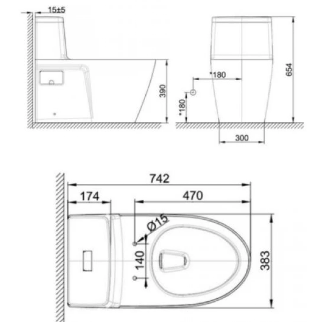 Bồn Cầu American Standard VF-1808ET (VF1808ET) Dòng Acacia Supasleek - Ảnh 2