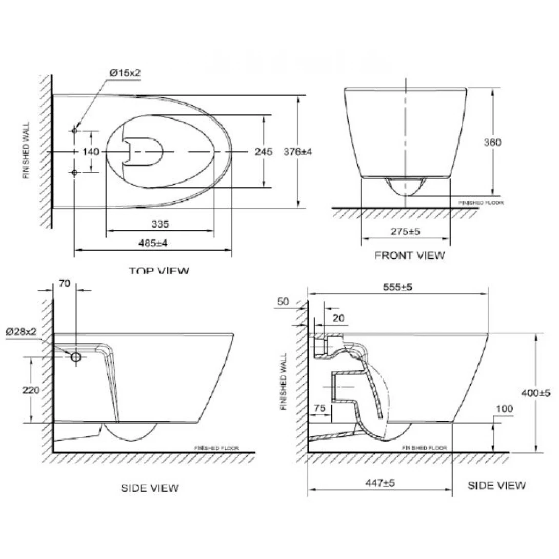 Bồn Cầu American Standard VF-3119 ( VF3119) Treo Tường nắp CTSS1808-1M - Ảnh 2
