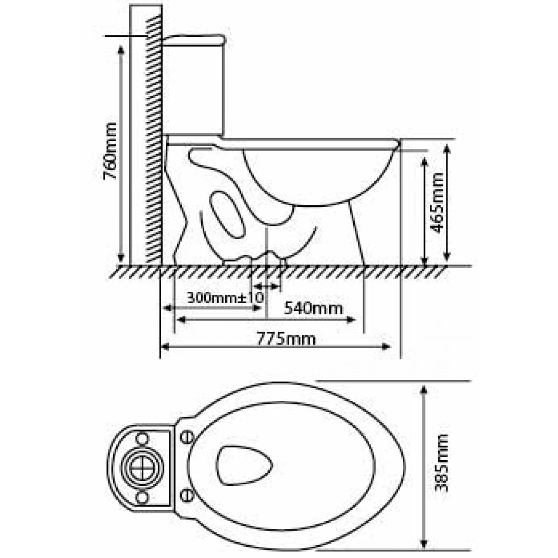 Bồn Cầu Hảo Cảnh Melora D13 (V113) Hai Khối Xả Gạt - Ảnh 2