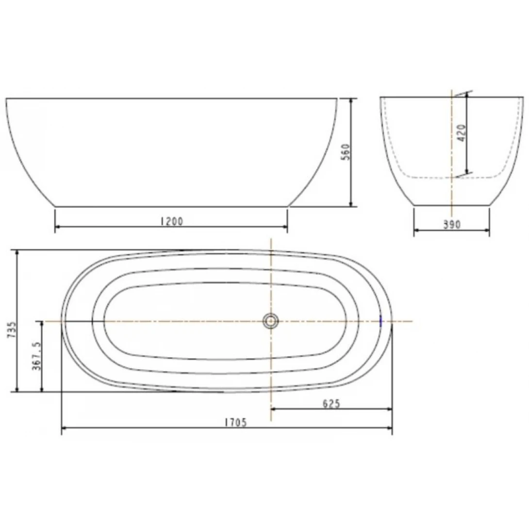 Bồn Tắm American Standard Đá Zenistone BTAS9761 Đặt Sàn 1.7M - Ảnh 2