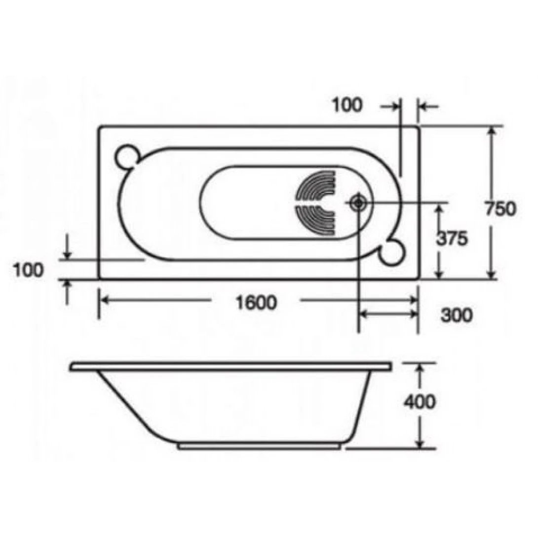 Bồn Tắm Xây American Standard 8161-WT Saturn 1.6 Mét - Ảnh 2