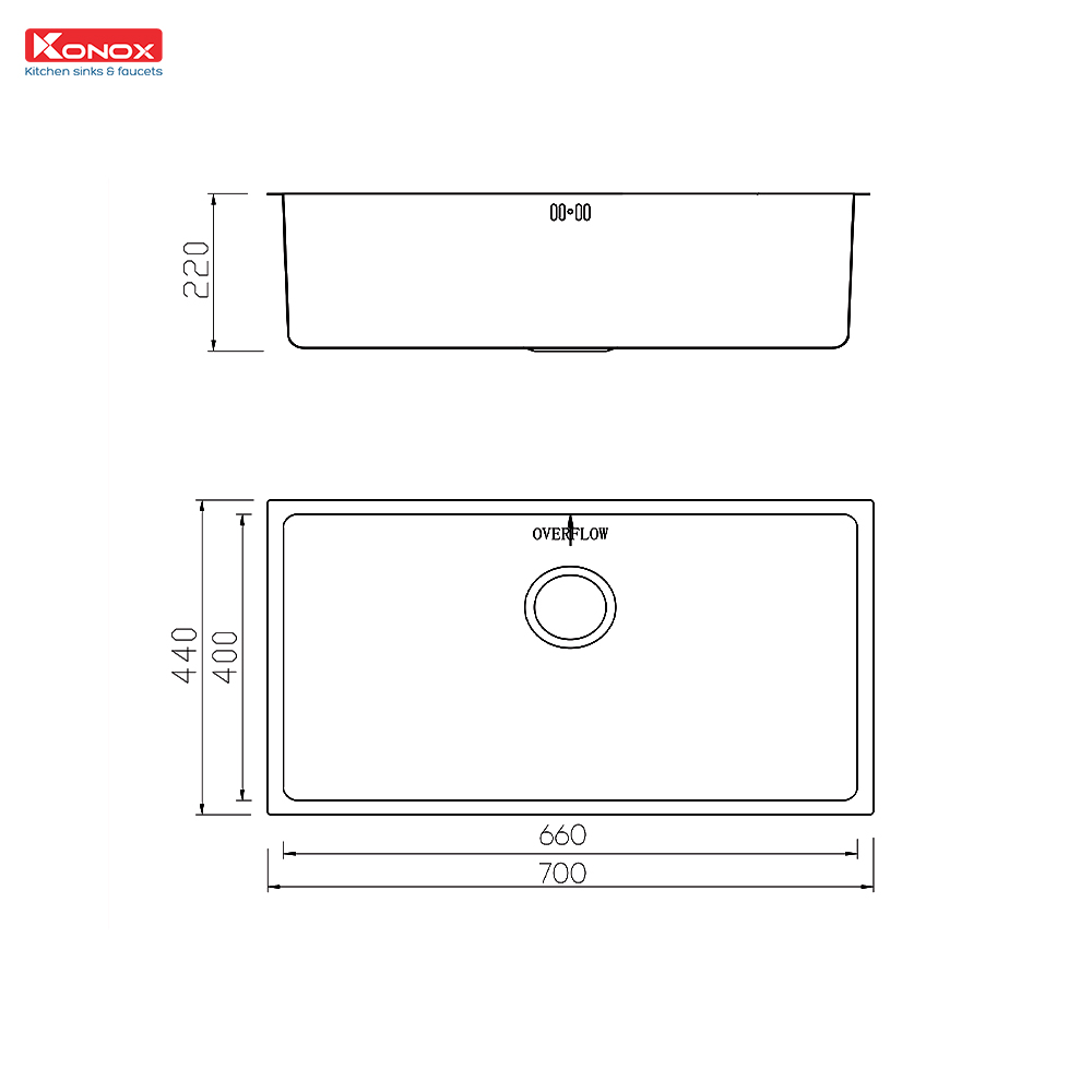 Chậu rửa bát chống xước Workstation Sink – Undermount Sink KN7044SU Dekor - Ảnh 3