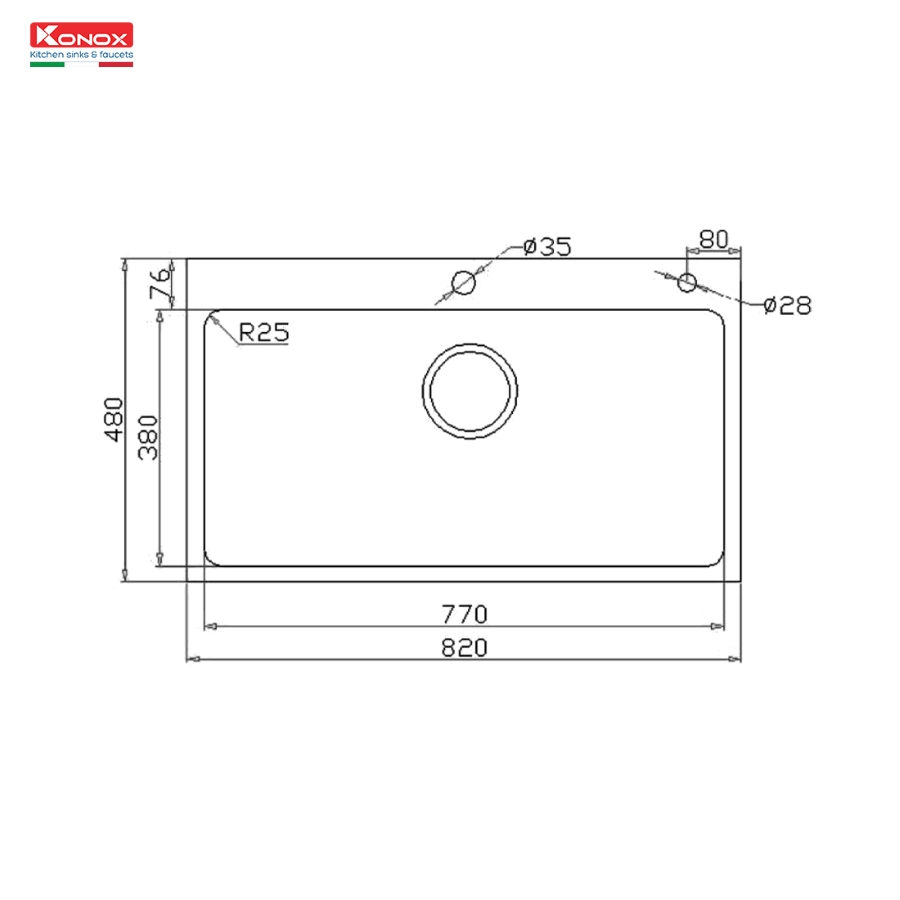Chậu rửa bát chống xước Workstation Sink KN8248SO Dekor - Ảnh 2