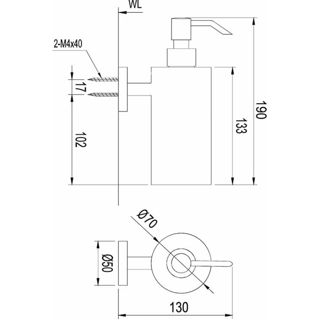 Hộp Xà Phòng Nước Inax KFV-25AY Treo Tường - Ảnh 2