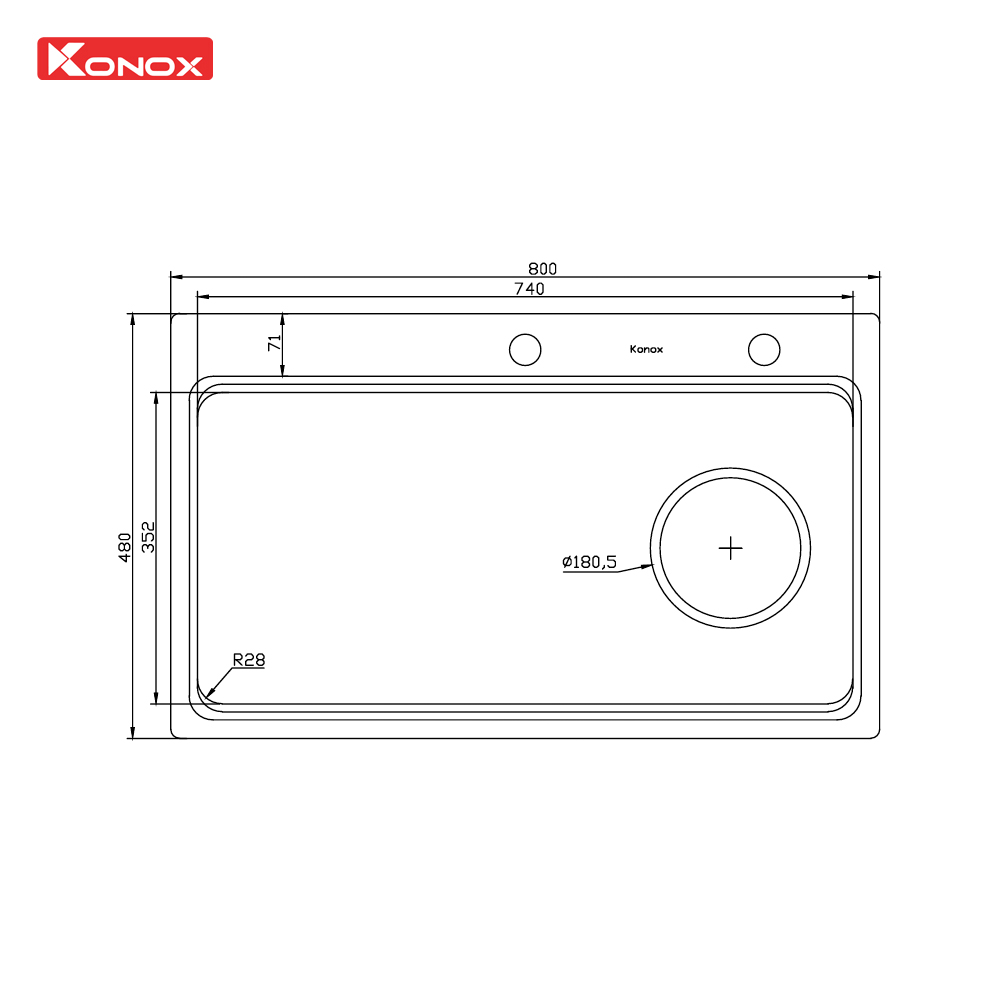 Chậu rửa bát 1 hố chống xước Workstation Sink KN8048TS Dekor - Ảnh 3