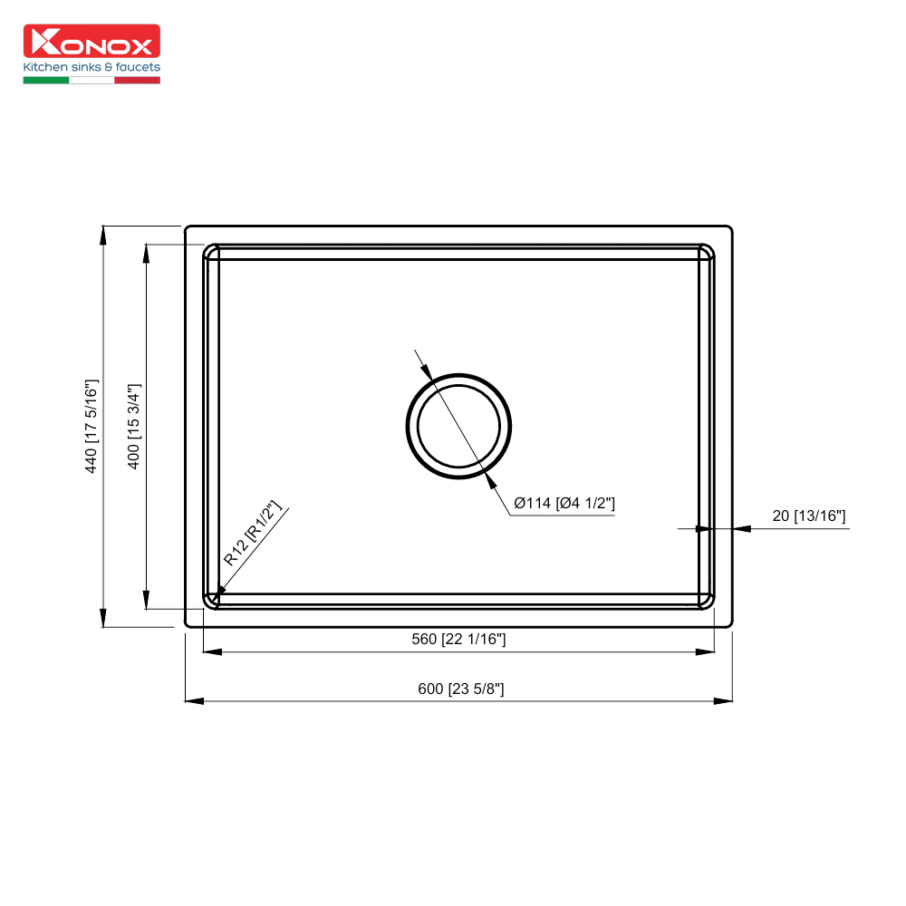 Chậu rửa bát 1 hố chống xước KN6044SU Dekor - Ảnh 3