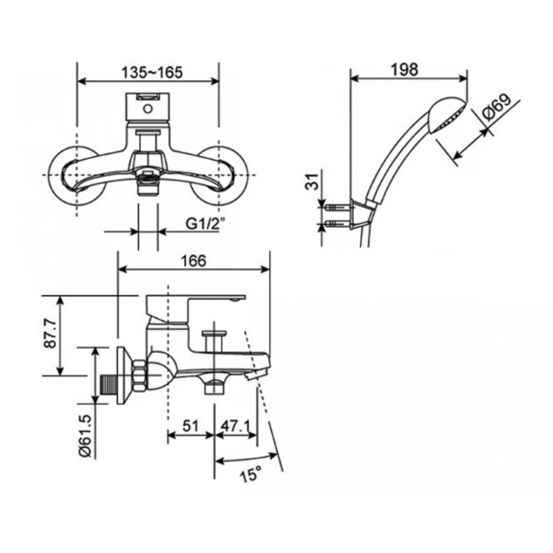 Vòi Sen Nóng Lạnh American Standard Seva WF-6511 - Ảnh 2