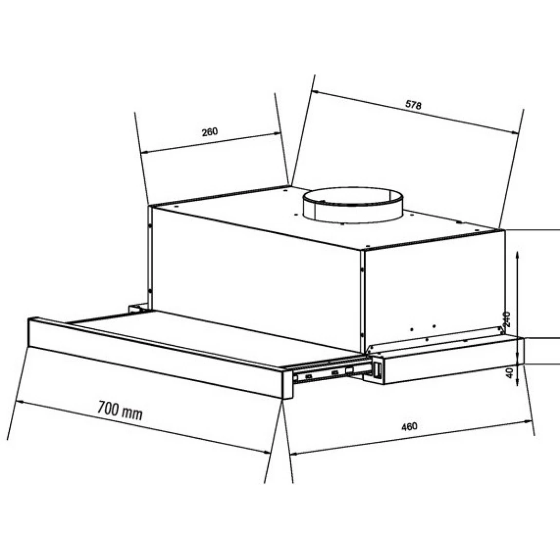 Máy Hút Khói Khử Mùi Eurosun EH-70AF86W Âm Tủ - Ảnh 2