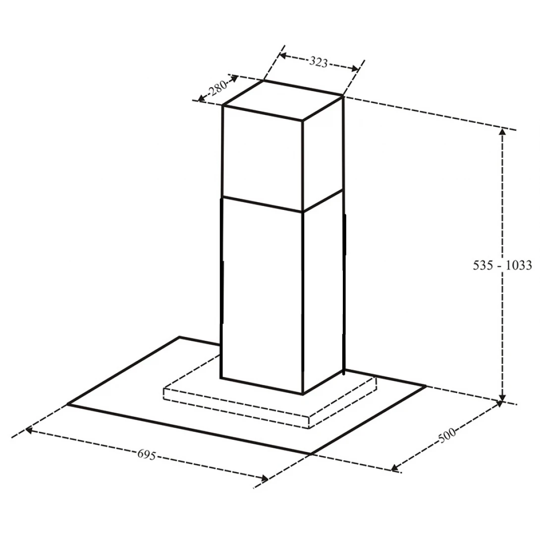 Máy Hút Khói Khử Mùi Eurosun EH-70AF87 Gắn Tường - Ảnh 2