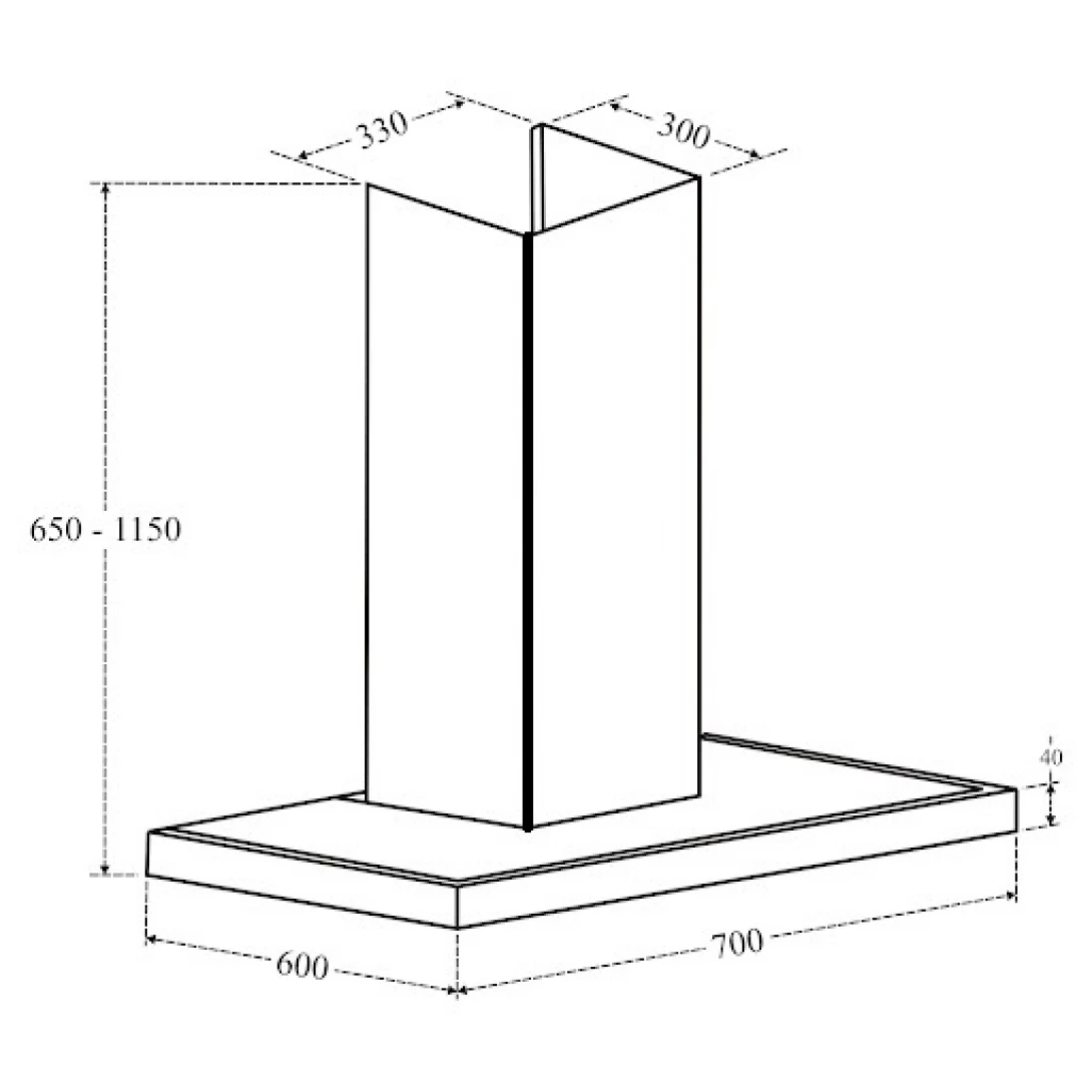 Máy Hút Khói Khử Mùi Eurosun EH-70AF88 Gắn Tường - Ảnh 2
