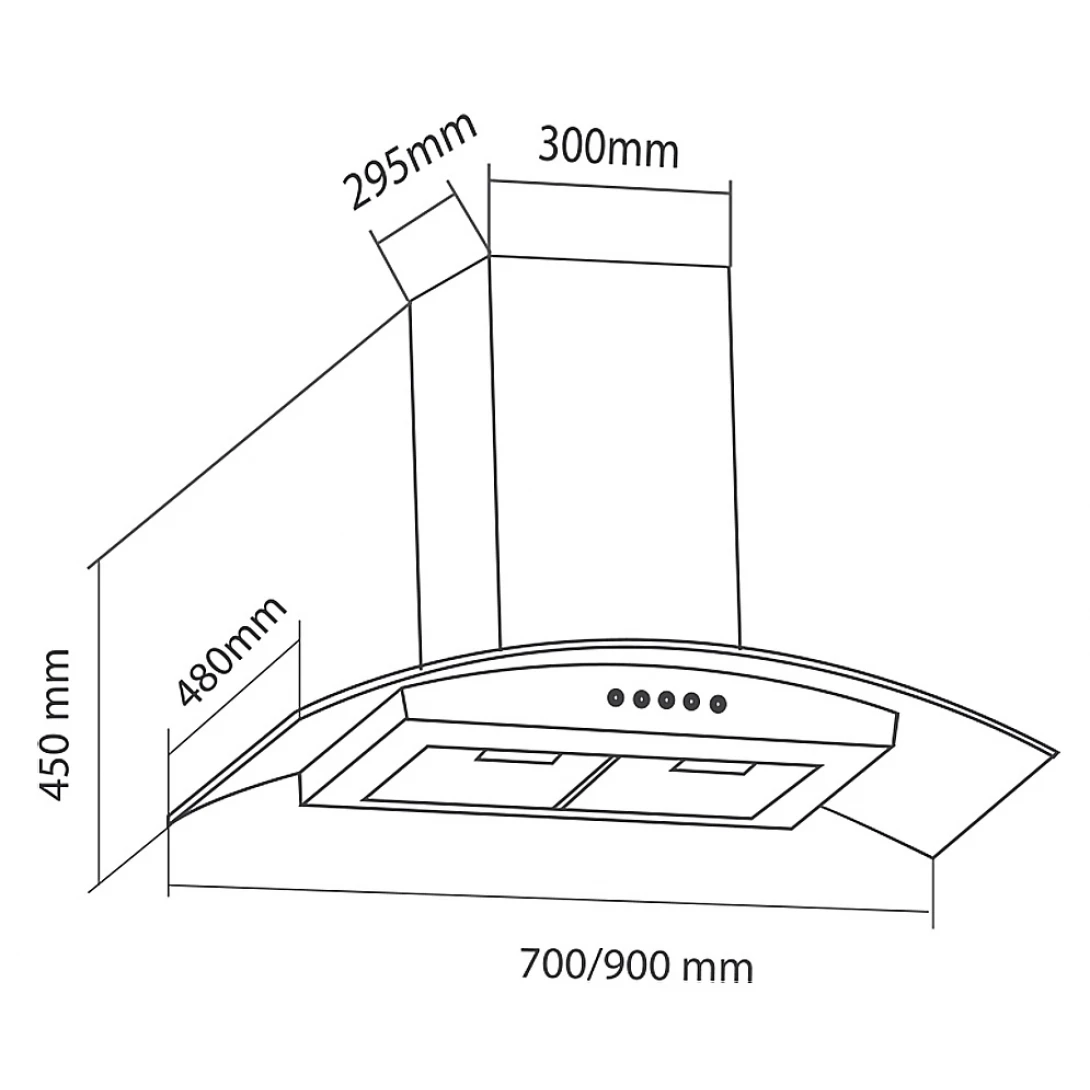 Máy Hút Khói Khử Mùi Eurosun EH-70K10S Gắn Tường - Ảnh 2