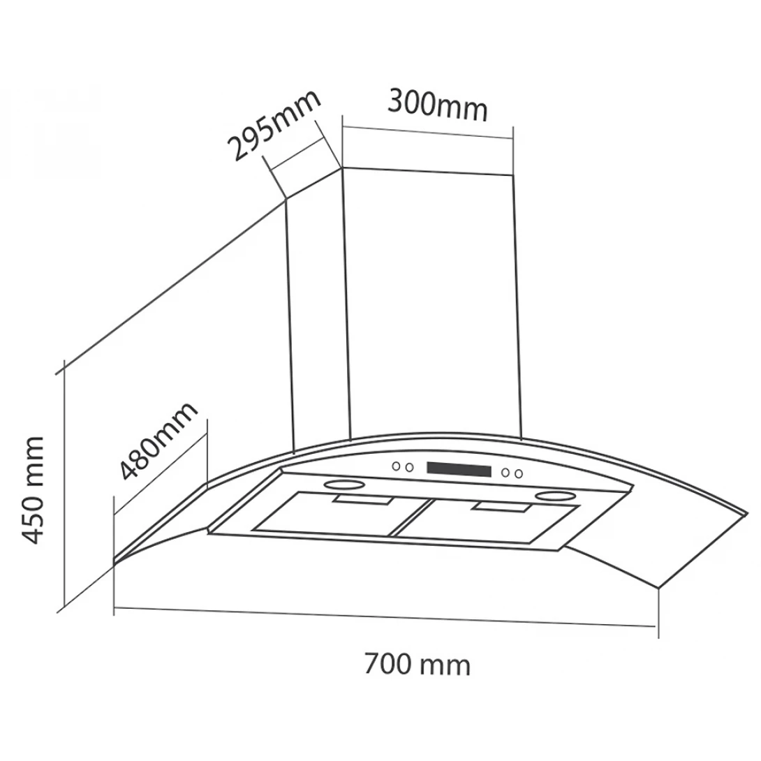 Máy Hút Khói Khử Mùi Eurosun EH-70K15E Gắn Tường - Ảnh 2