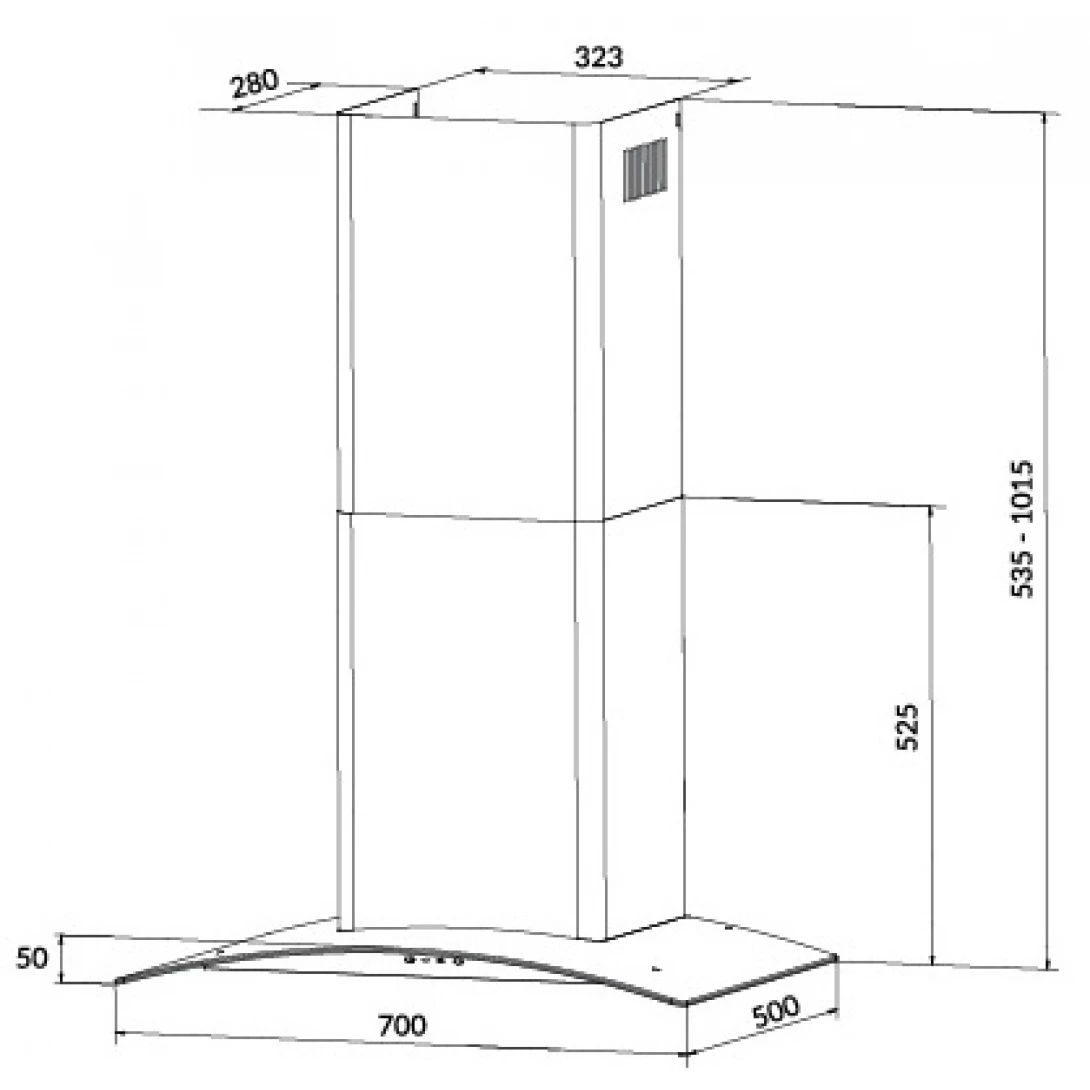 Máy Hút Khói Khử Mùi Eurosun EH-70K21B Gắn Tường - Ảnh 2
