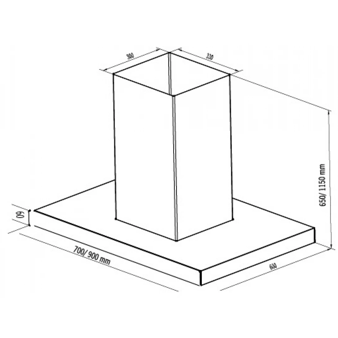 Máy Hút Khói Khử Mùi Eurosun EH-90AF75 Gắn Tường - Ảnh 2