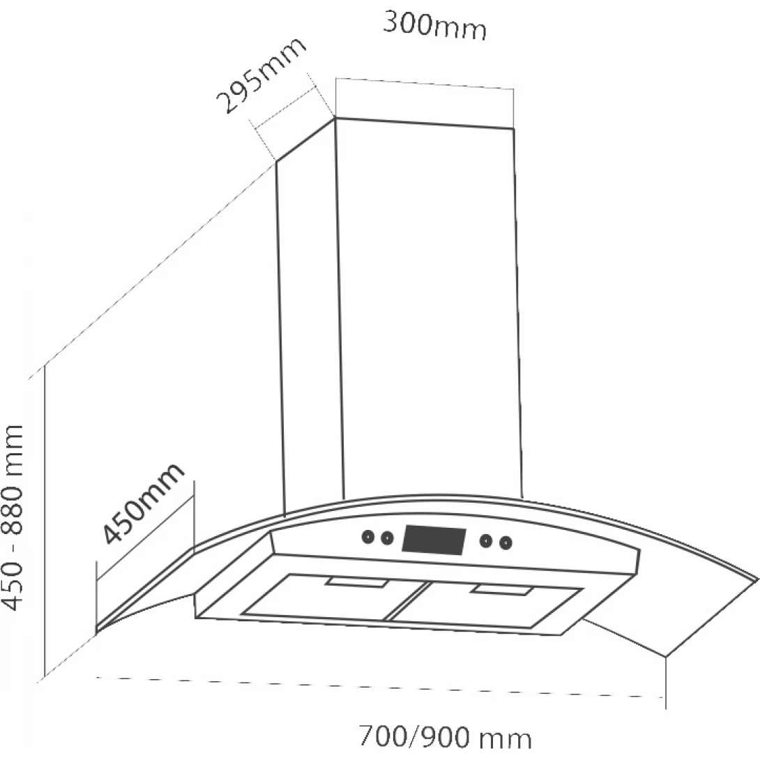 Máy Hút Khói Khử Mùi Eurosun EH-90K06 Gắn Tường - Ảnh 2