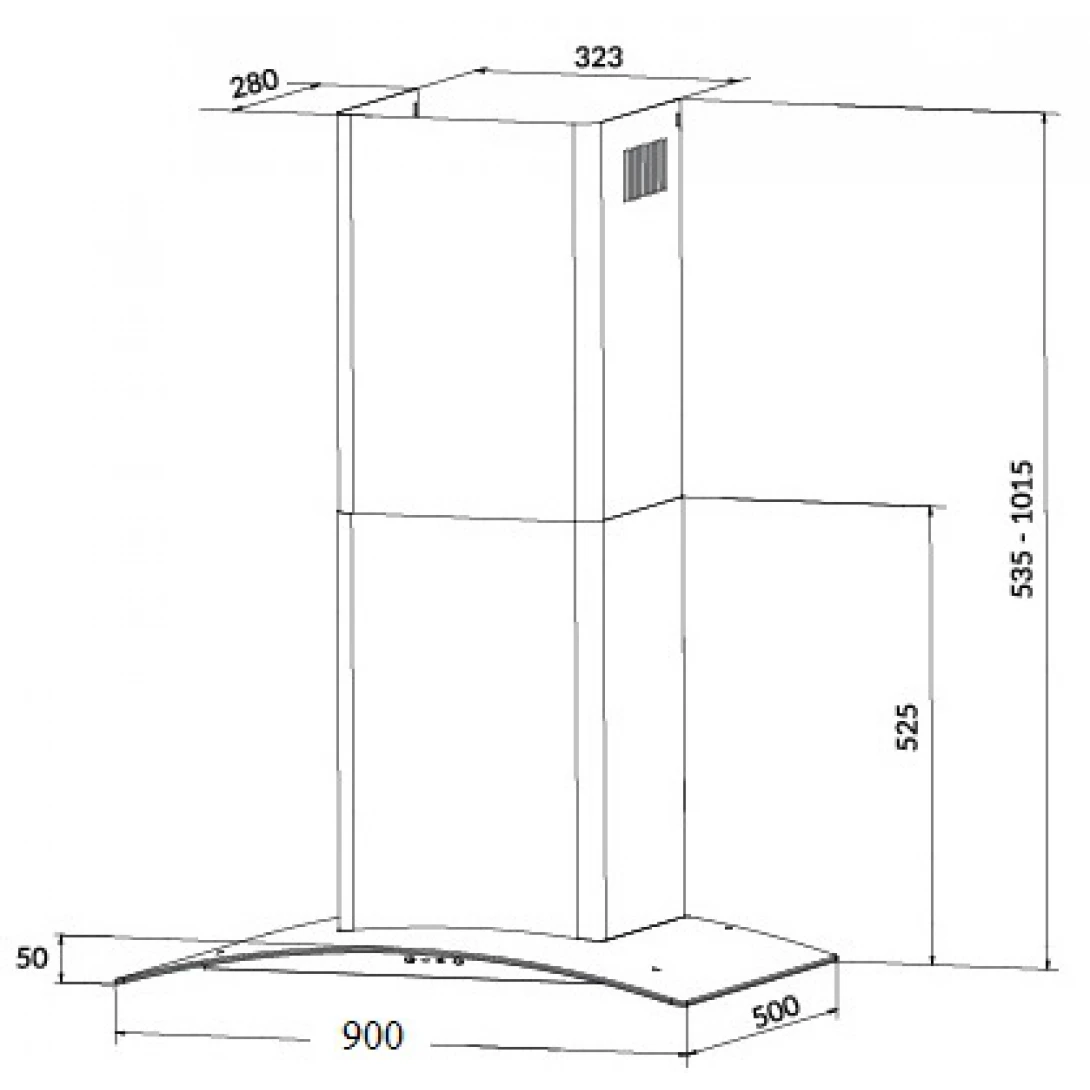 Máy Hút Khói Khử Mùi Eurosun EH-90K21B Gắn Tường - Ảnh 2