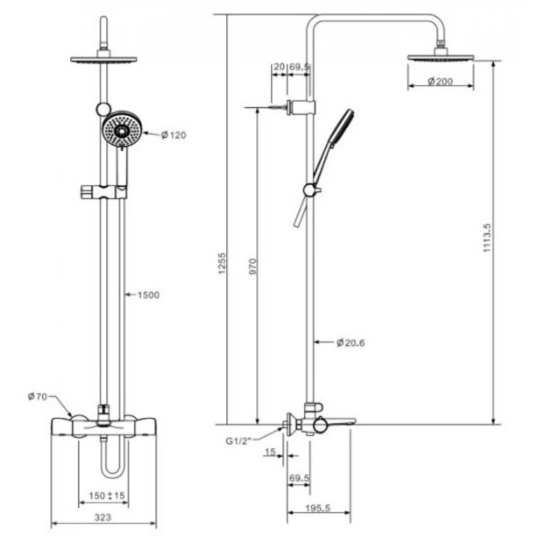 Bộ Sen Cây Cảm Biến Nhiệt American Standard WF-4952 EasySET - Ảnh 2