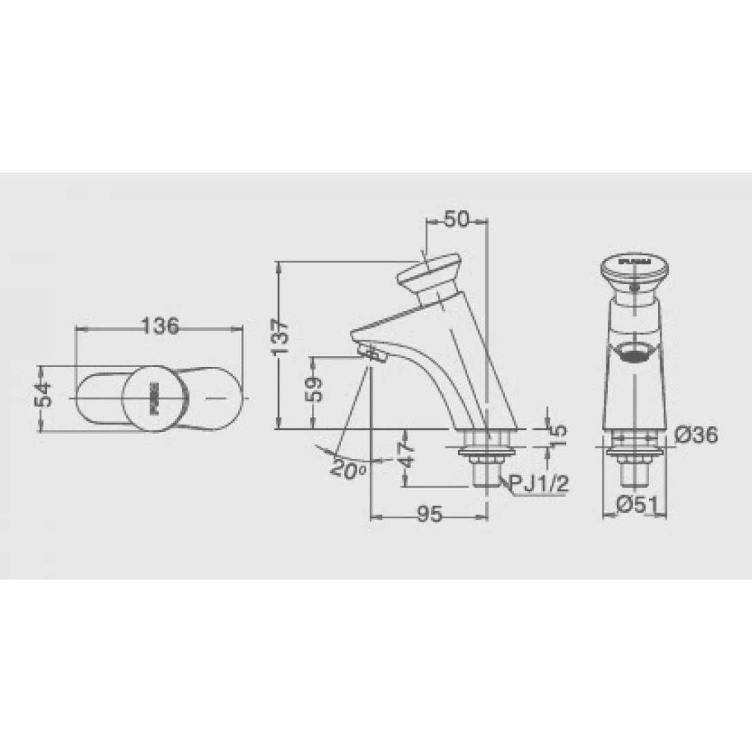 Vòi Ngắt Nước Tự Động Inax LFV-P02B Nước Lạnh - Ảnh 2