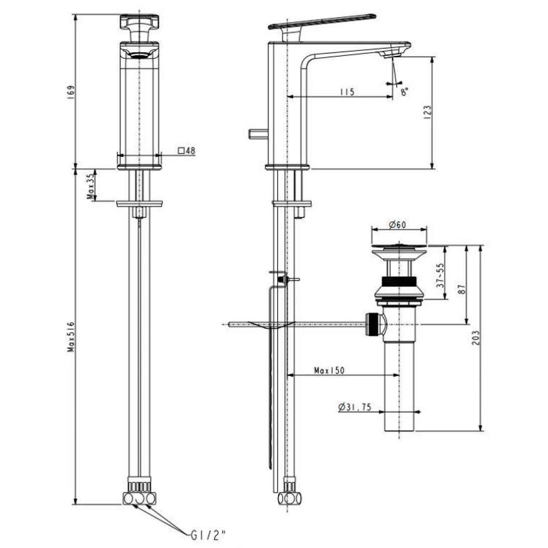 Vòi Lavabo American Standard WF-2414 Acacia SupaSleek™ Nóng Lạnh - Ảnh 4