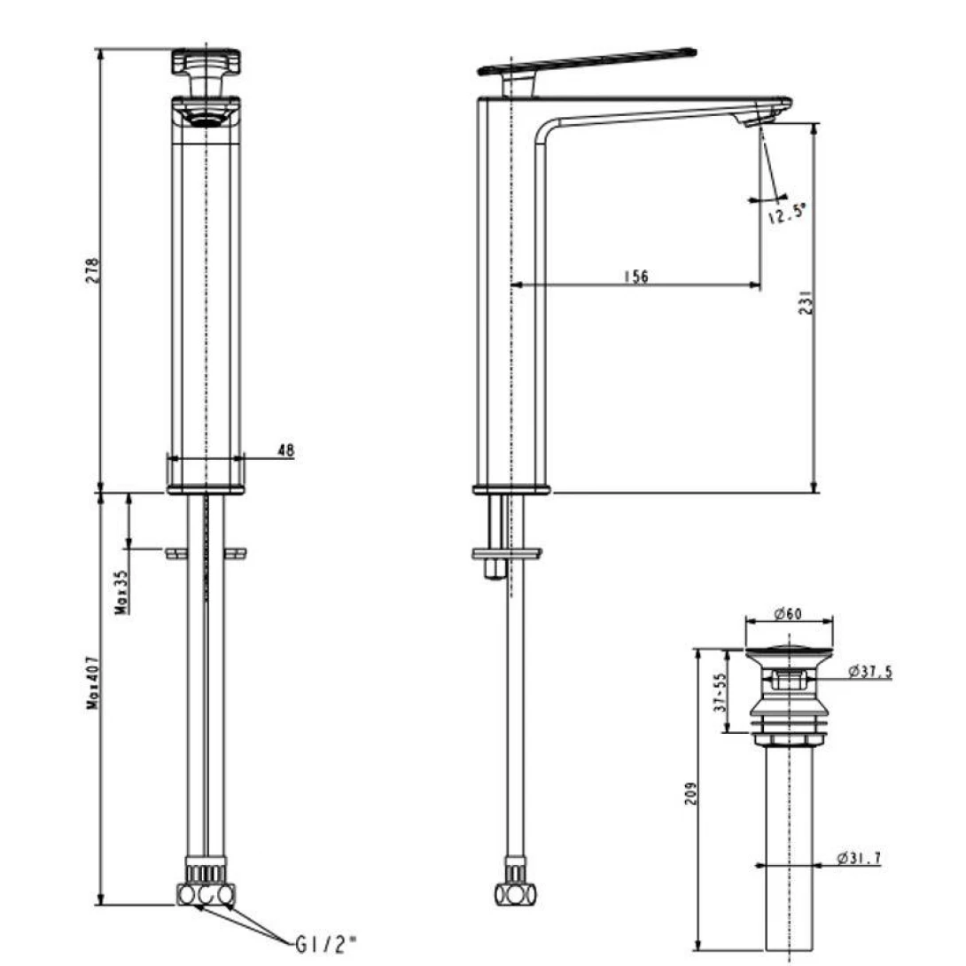 Vòi Lavabo American Standard WF-2415 Acacia SupaSleek™ Thân Cao Nóng Lạnh - Ảnh 3