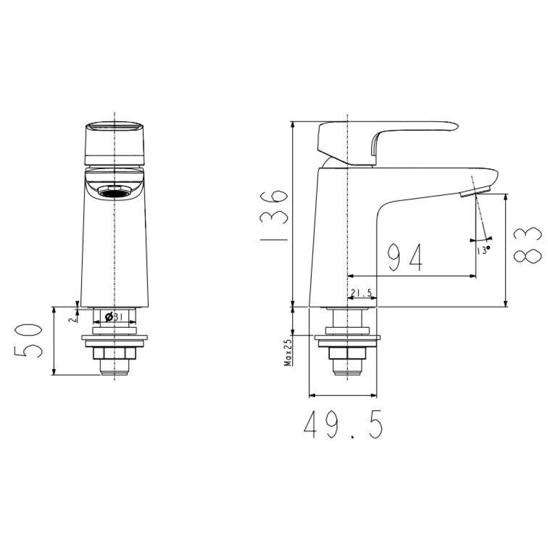Vòi Lavabo American Standard WF-1M06 Loven Lạnh - Ảnh 2