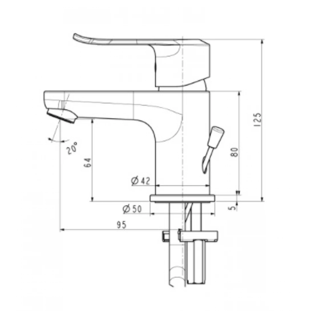 Vòi Lavabo American Standard WF-0701 Neo Modern Nóng Lạnh - Ảnh 2