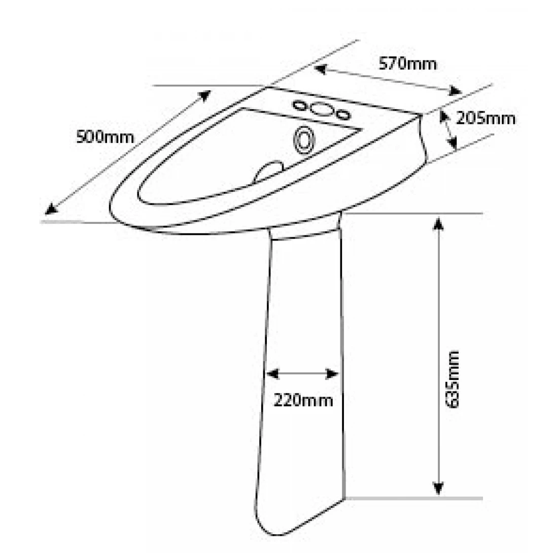 Chậu Rửa Lavabo Hảo Cảnh Chân Đứng C09 - Ảnh 2