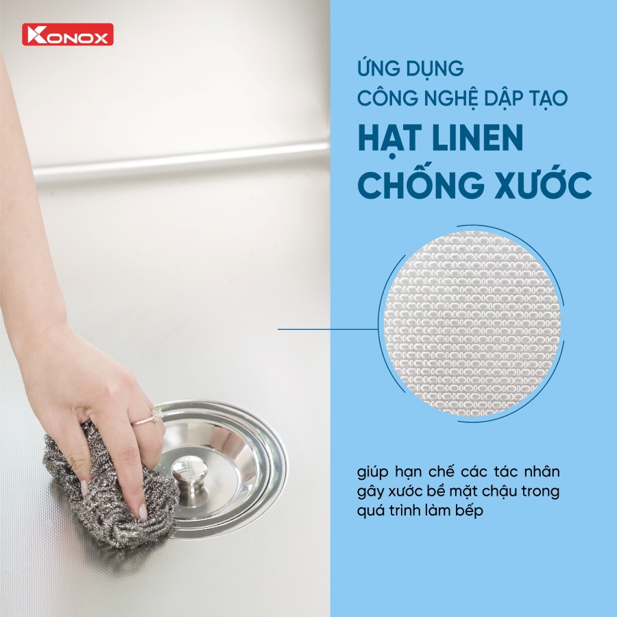 Chậu rửa bát 1 hố chống xước KN6044SU Dekor - Ảnh 6