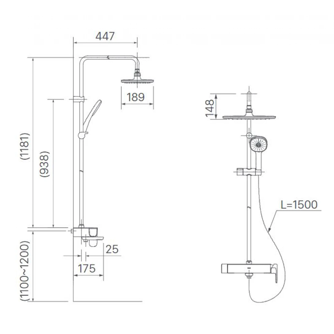 Vòi Sen Cây Tắm Inax BFV-635S Nóng Lạnh - Ảnh 4