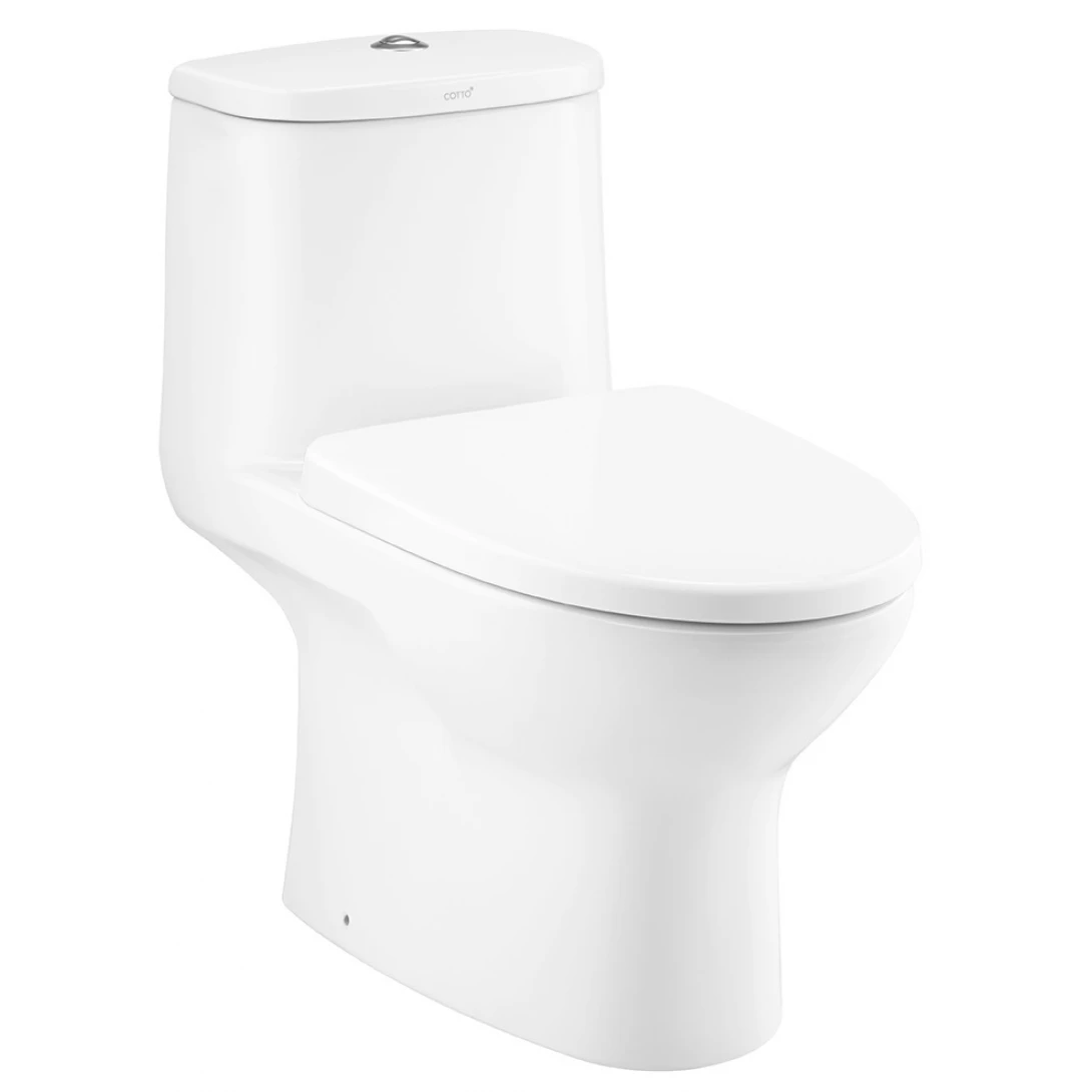 Bồn Cầu COTTO C1053 1 Khối Nắp C91252 Micc Xả Nhấn