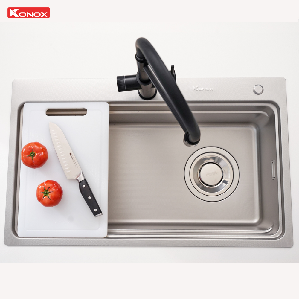 Chậu rửa bát 1 hố chống xước Workstation Sink KN8048TS Dekor - Ảnh 9