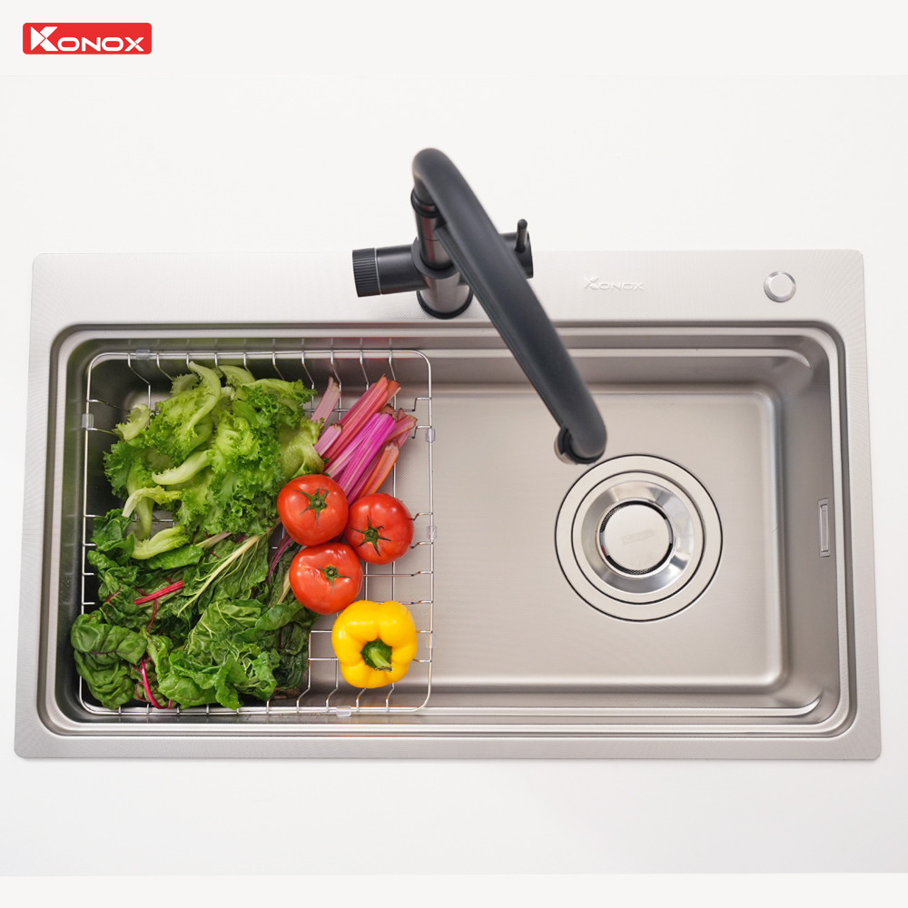 Chậu rửa bát 1 hố chống xước Workstation Sink KN8048TS Dekor - Ảnh 11