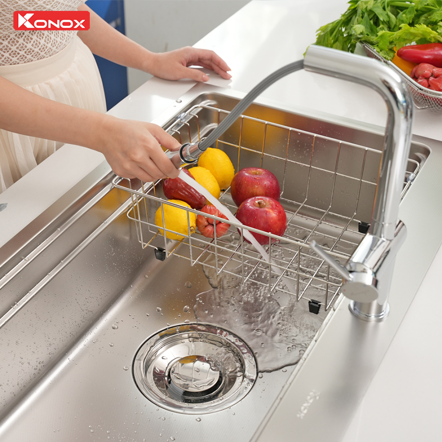 Chậu rửa bát 1 hố chống xước Workstation Sink KN8751TS Dekor - Ảnh 10