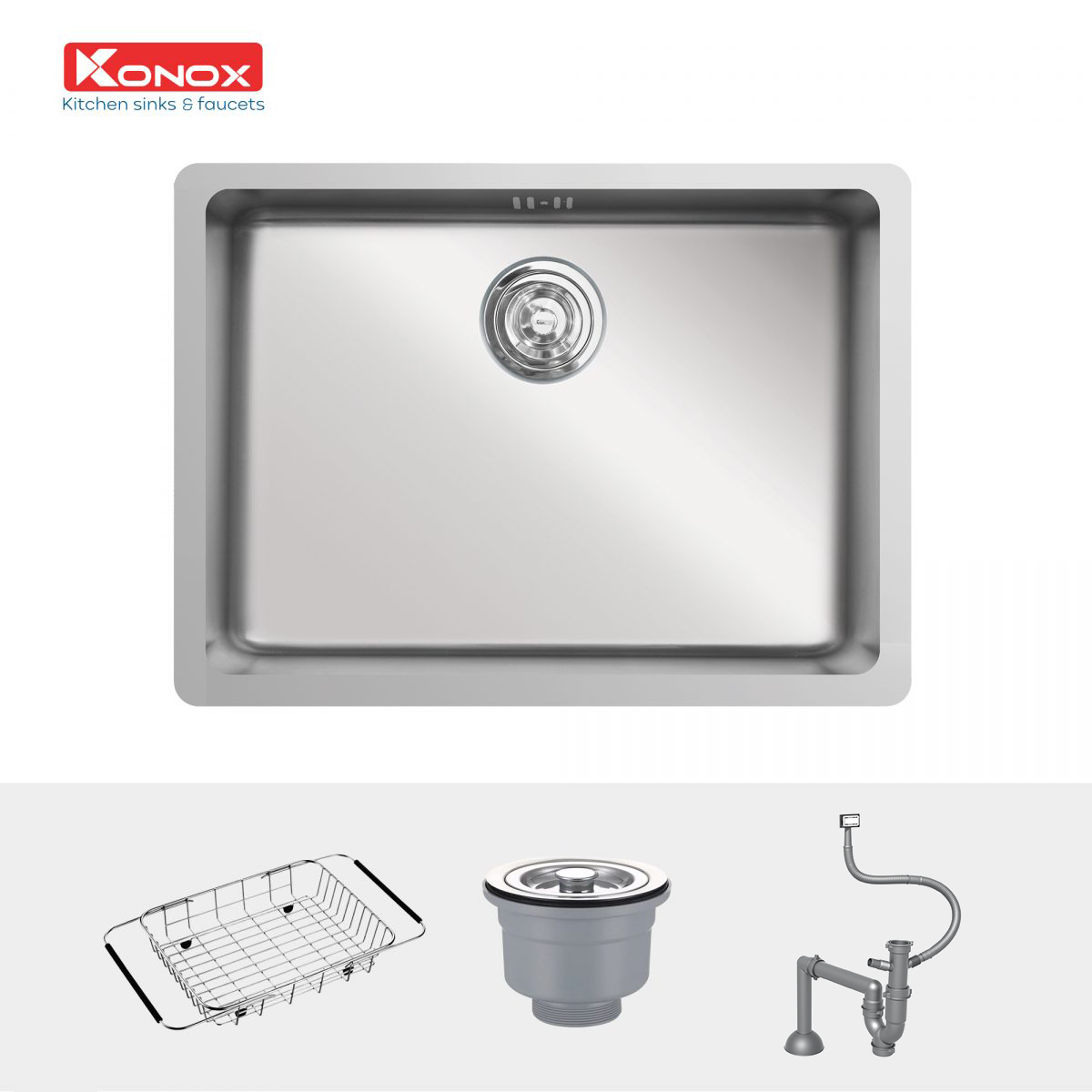 Chậu rửa bát Granite Sink Ruvita 680 – White Silver - Ảnh 4