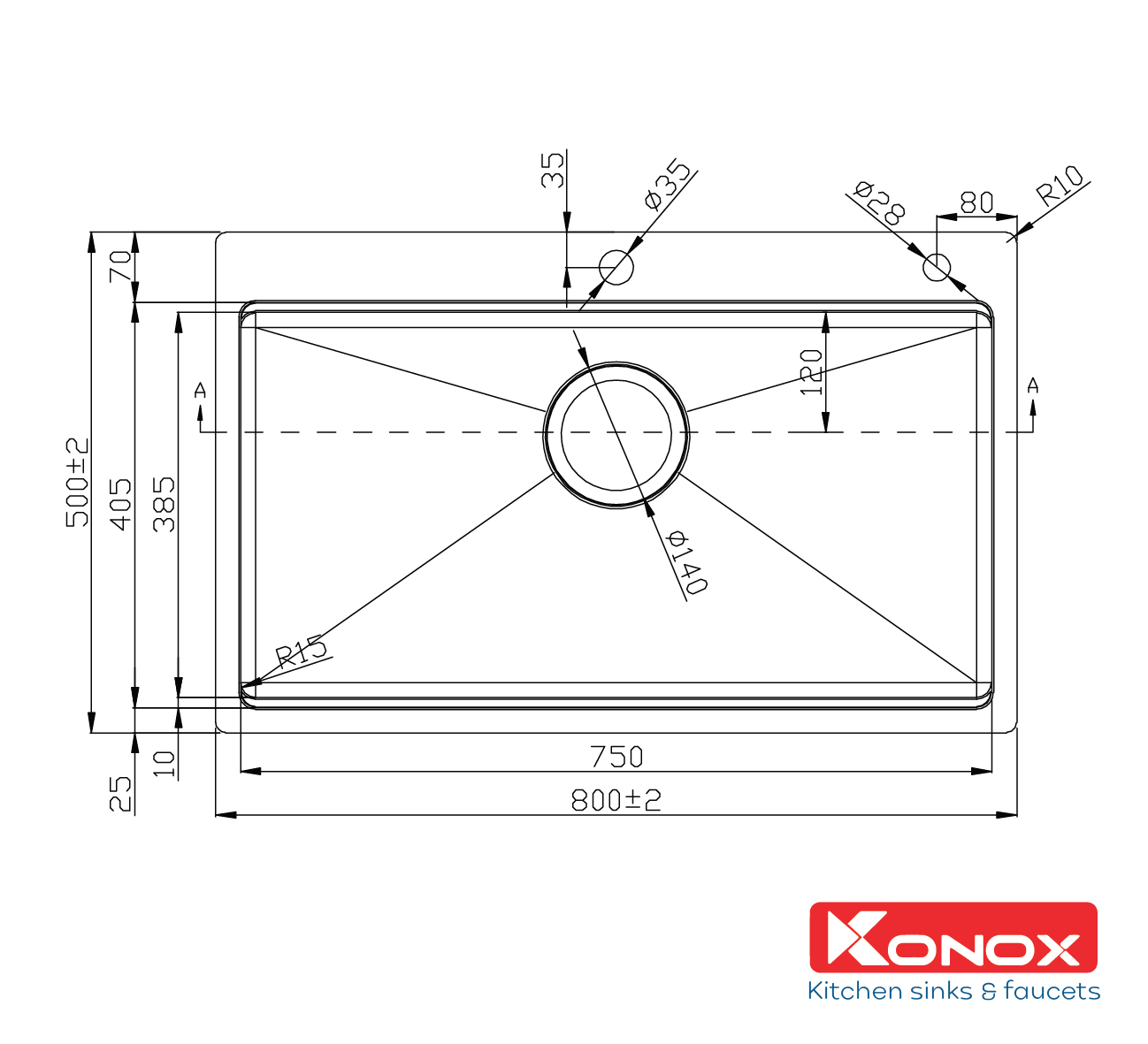 Chậu rửa bát Workstation Sink – Topmount Sink KN8050TS - Ảnh 2
