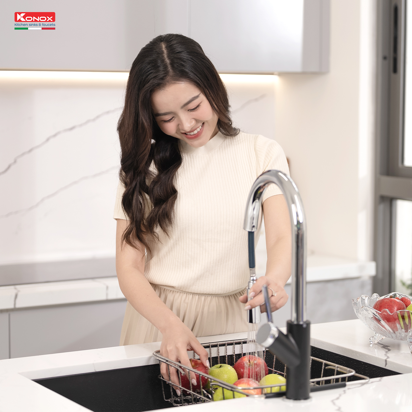 Chậu rửa bát Granite Sink Naros 760S – Black - Ảnh 9
