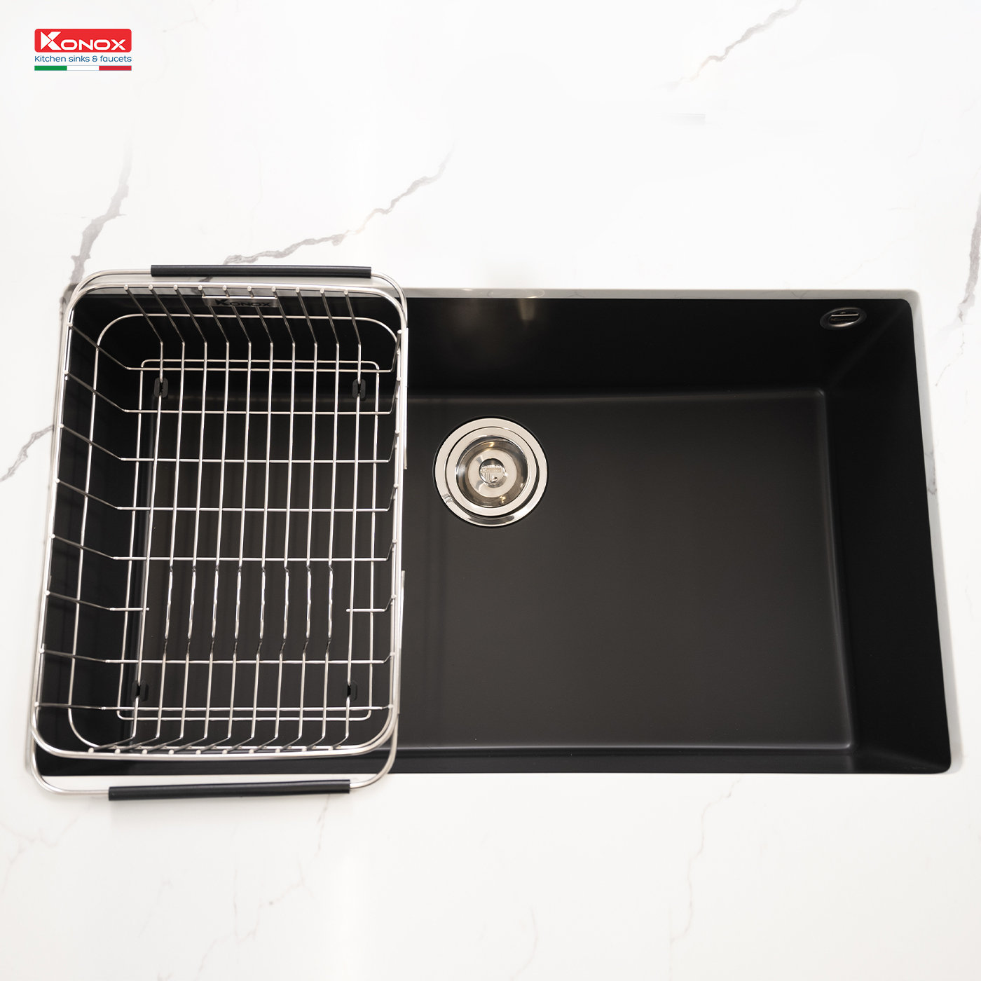 Chậu rửa bát Granite Sink Naros 760S – Black - Ảnh 10
