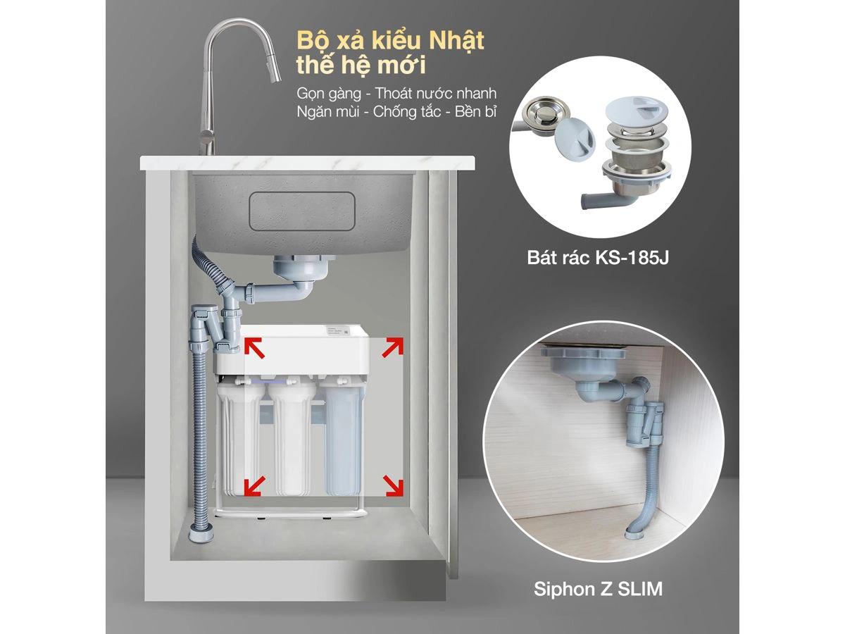 Chậu rửa bát Kluger KH8050FS Plus - Ảnh 11