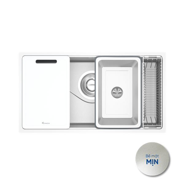Chậu rửa bát phong cách Nhật bề mặt mịn Tari 9051SM - Ảnh 4