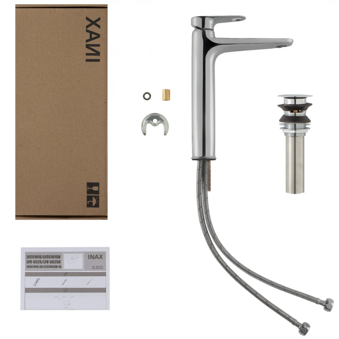 Vòi Chậu Lavabo Inax LFV-652S Nóng Lạnh - Ảnh 2
