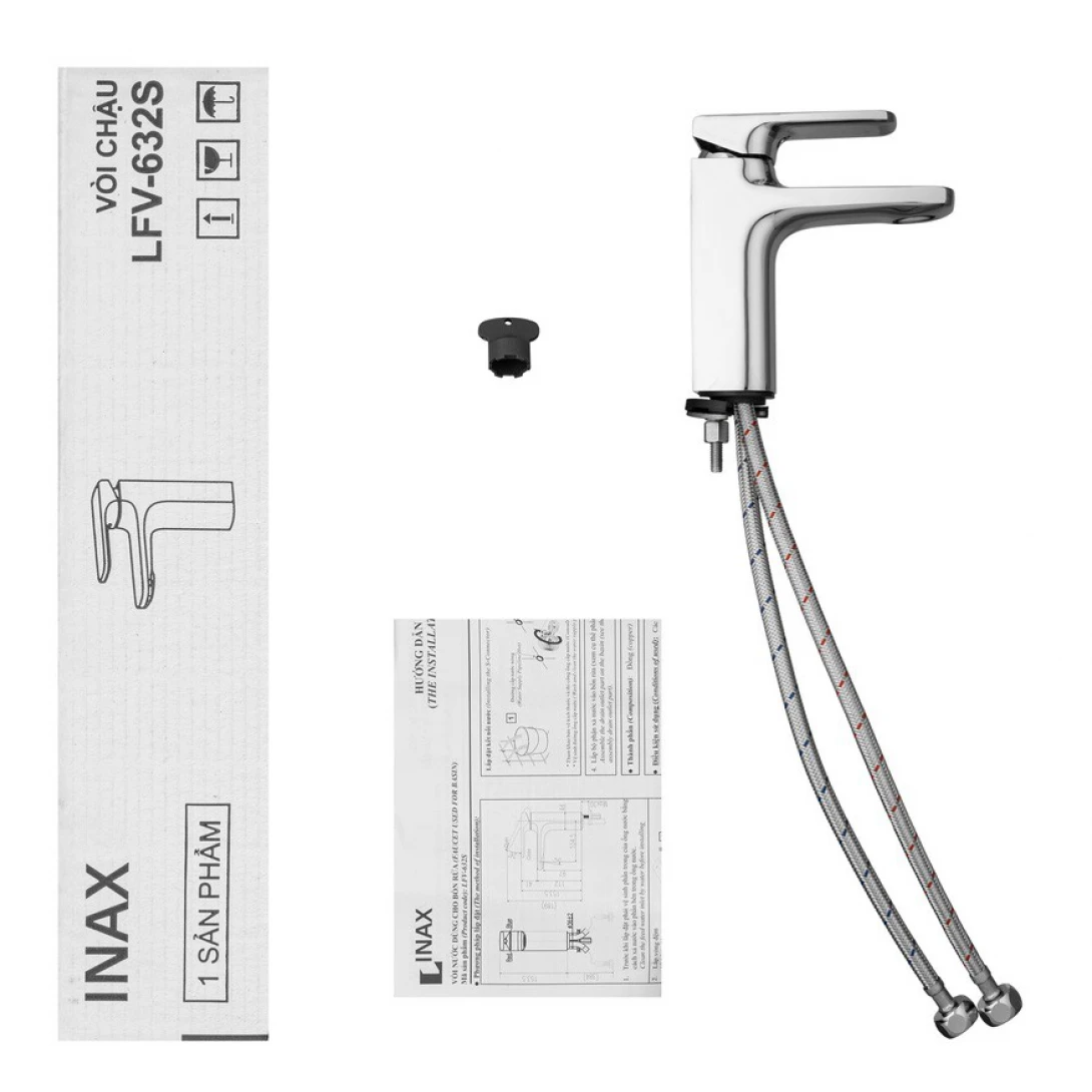 Vòi Chậu Lavabo Inax LFV-632S Nóng Lạnh - Ảnh 2