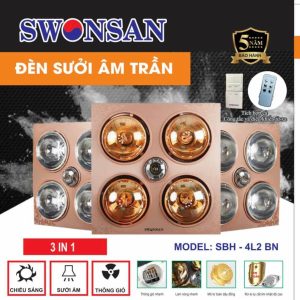 ĐÈN SƯỞI ÂM TRẦN 4 BÓNG MODEL SBH-4L2BN